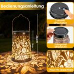 2er Set Foumteex Kolibri Solarlaterne – IP65 Wasserdicht, Hängend & Stehend für Garten – Bild 3