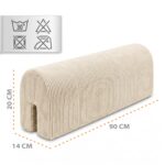 Bettkantenschutz 90 cm mit Cordstoff – Sicherheitspolster für Babybetten Oeko-Tex – Bild 3