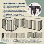 CASARIA Kaminschutzgitter 2er Set 612x76 cm – Kindersicherung mit Türschloss, ohne Bohren – Bild 4