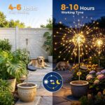 Joycome Solar-Feuerwerksleuchten 2er Set mit 120 LED – Flexible Gartenbeleuchtung für Außen – Bild 5