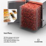 Klarstein Dörrautomat 2000W mit 20 Metallgittern – Professioneller Food Dehydrator mit Touch-Display – Bild 4