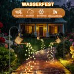 Forlivese Solar Gießkanne mit Lichterkette, 2er Set – Warmweisse LED Gartenleuchte IP65 – Bild 5