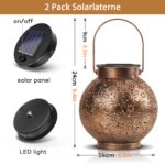 Goffii Solarleuchte 2er Set – Orientalische LED Gartenlaterne IP65 für Balkon & Terrasse – Bild 7