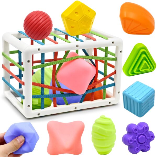 Mailesi Montessori Formsortierer 9-teilig – Motorikspielzeug für Babys ab 1 Jahr