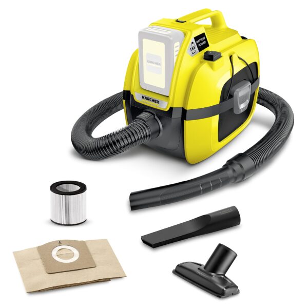 KÄRCHER WD 1 Compact 18 V Akku Nass-/Trockensauger – 7 l Behälter, 230 W