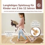 Bieco Steckenpferd Coco – Hobby Horse mit Holzrädern für Kinder ab 2 Jahren – Bild 4