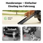 Wiltec Hunderampe faltbar 156 x 40 cm – Sichere Einstiegshilfe für Fahrzeuge bis 90 kg – Bild 4