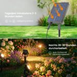 Giliwosy 2er Solar-Gartenstrahler mit 4 Timer- & Helligkeitsstufen – IP65 Außenbeleuchtung – Bild 3