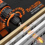 FAHEFANA 20V Akkuschrauber Set mit 2x2.0Ah Akkus – 42Nm Bohrschrauber für DIY & Reparatur – Bild 5