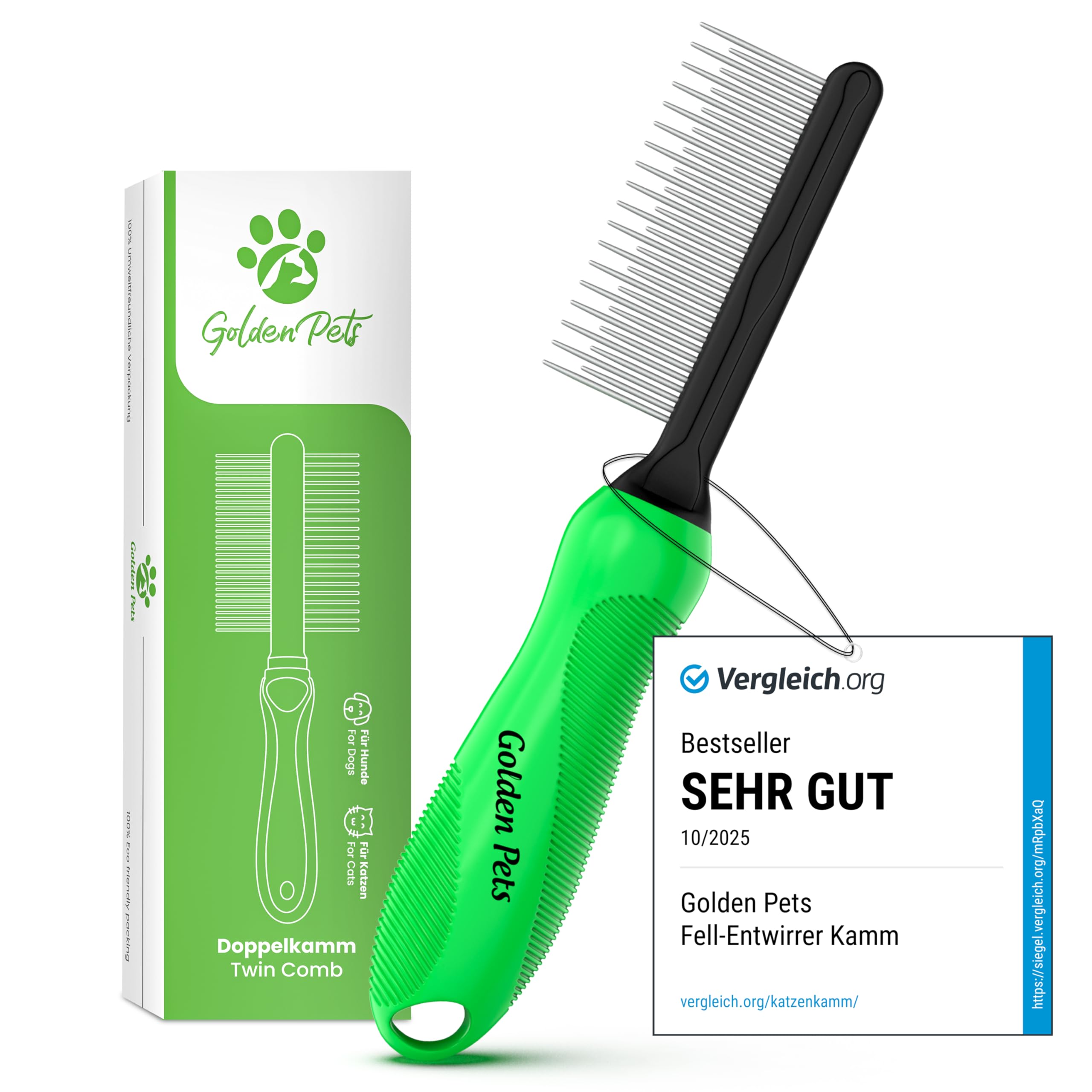 Golden Pets Fell-Entwirrer Kamm – Professionelle Fellpflege für Hunde & Katzen