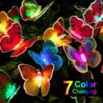 TZEKING Schmetterling Solarleuchten 2er Set mit 14 LED & Farbwechsel – IP65 Gartenleuchten – Bild 7