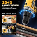 SundpeyPRO 21V Akku-Schlagbohrschrauber mit Bürstenlosem Motor – 120Nm & 35-tlg. Zubehör – Bild 6