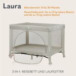 Lionelo Laura 2-in-1 Reisebett mit Seiteneinstieg – Babybett & Laufgitter 0–36 Monate – Bild 3
