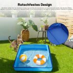 HERKINDNESS Hundepool 50x50x10cm – Faltbarer Planschbecken für kleine Hunde & Katzen – Bild 5