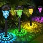 Akynite 8er Set Solar-Gartenleuchten RGB Farbwechsel & Warmweiss – IP65 Wegeleuchten – Bild 2
