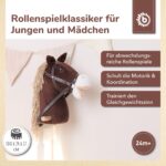 Bieco Steckenpferd Coco – Hobby Horse mit Holzrädern für Kinder ab 2 Jahren – Bild 2