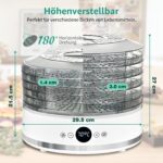 Aigostar Dörrautomat mit 5 Tabletts & 48h-Timer – Professionelles Dörrgerät 35-70°C – Bild 2