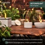 Betonfeuer 13x13x13cm mit Dauerdocht – Nachfüllbare Outdoor Kerze Made in Germany – Bild 5