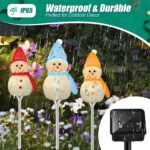 Fohil Solar Schneemann Leuchte 3er Set – LED Weihnachtsdeko für Garten & Terrasse – Bild 3