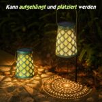 JOYCREATOR Solarlaternen 2er Set – IP65 Wasserdicht für Garten, Balkon & Terrasse – Bild 2