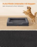 Feandrea Orthopädisches Hundebett 112x81 cm – Noppenschaum mit erhöhtem Rand – Bild 8