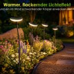 4er Set Solarleuchten für Außen mit 36 Lumen – Warmweiß IP65 Gartenleuchten von Gaethra – Bild 2
