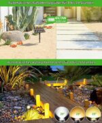 CLY Solar Strahler mit Fernbedienung 2700K-6000K – IP66 Gartenleuchte mit 5000mAh Akku – Bild 2