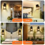 LMP Retro Außenwandleuchte mit Bewegungsmelder & Dämmerungssensor – E27 Wandlampe Schwarz – Bild 5
