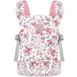 GAGAKU Puppentrage ab 3 Jahren – 100% Baumwolle Tragetuch mit verstellbaren Riemen Rosa