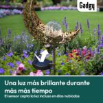 Gadgy 2er Set Solarlaternen – Elegante Gartenleuchten mit Mond-Design für Aussen – Bild 5