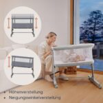 Lionelo Aurora 3-in-1 Babybett bis 9 kg – Beistellbett, Wiege & Gitterbett – Bild 7