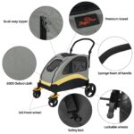 BingoPaw Hundewagen bis 20kg – Faltbarer Hundetrolley mit Bremse & Netzfenstern – Bild 6