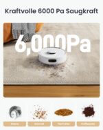 SwitchBot K11+ Saugroboter mit Mopp – 6000Pa Saugkraft & 90-Tage Staubauffang – Bild 5