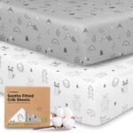 KeaBabies Spannbettlaken 70x140 2er-Pack Woodland – Bio-Baumwolle für Babybetten