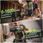 VOERJIA 12V Akkuschrauber-Set mit 2x2000mAh Akkus – 35Nm Drehmoment für Heimwerker – Bild 5