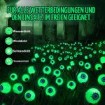 Lewondr 6er-Pack Solar-Augapfel-Lichter – Halloween Gartenbeleuchtung mit 2 Modi – Bild 5