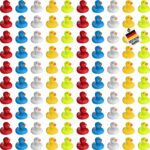 100er WELLGRO Badeenten Set – BPA-freie Gummienten für Bad & Pool