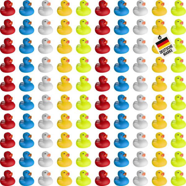 100er WELLGRO Badeenten Set – BPA-freie Gummienten für Bad & Pool