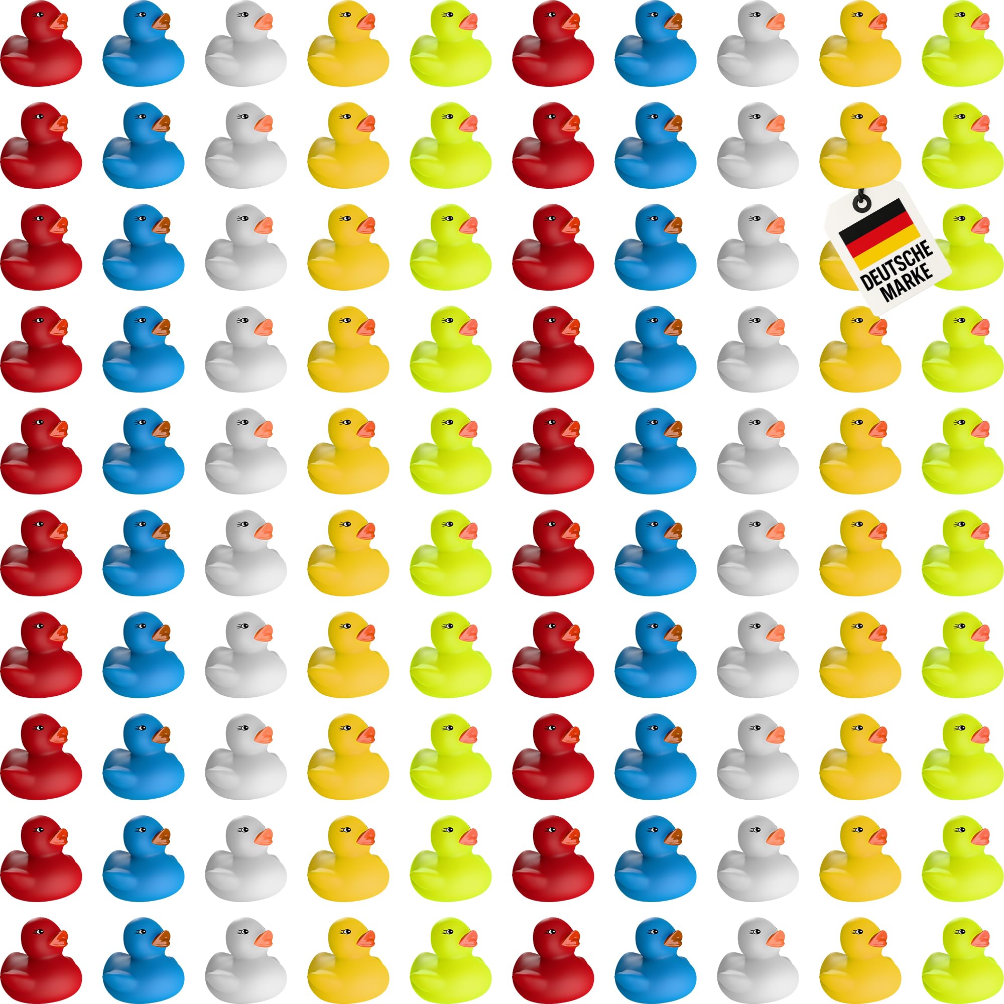 100er WELLGRO Badeenten Set – BPA-freie Gummienten für Bad & Pool