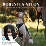 FREUDENTIER Hundeleine 2m Schwarz – Gepolsterte Führleine für grosse Hunde – Bild 3