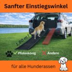 Pfotenkönig Hunderampe 1,80 m – Klappbar mit Anti-Rutsch für alle Autos – Bild 8
