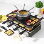 Salter 2-in-1 Raclette-Grill & Fondue-Set, 1400 W – Elektrisches Servier-System für Gäste – Bild 4