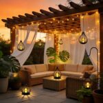 KagoLing 2er Set Solar-Laternen Tropfen mit Craquelé-Glas – Warmgelbes Licht für Garten & Balkon – Bild 7