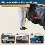 Hunderampe Auto Klappbar 174 cm – Rutschfeste Rampe bis 85 kg für grosse Hunde – Bild 6