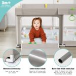 UANLAUO XXL Laufstall 150x150cm mit Spielmatte – Sicherer Baby-Aktivitätsbereich für Innen & Aussen – Bild 5