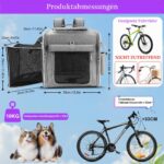 Eiito Hundekorb Fahrrad Vorne bis 10kg – 4in1 mit patentierter L-Halterung & Mesh-Belüftung – Bild 7