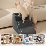 EHEYCIGA Hundetreppe 35 cm mit 3 Stufen – Gelenkschonend für kleine Hunde & Katzen – Bild 4