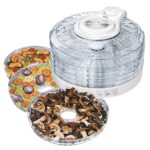 MPM MSG-02 Dörrautomat mit 5 Tabletts Ø 33 cm – 400W Obsttrockner für Gemüse, Kräuter & Pilze