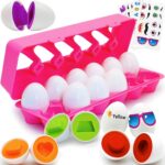 MOONTOY Sortiereier 12er-Set – Montessori Lernspielzeug für Kleinkinder ab 1 Jahr