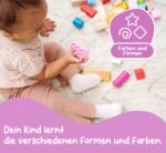 Eichhorn Holzbausteine 50er Set – Bunte Bauklötze aus Birkenholz für Babys ab 12 Monaten – Bild 4
